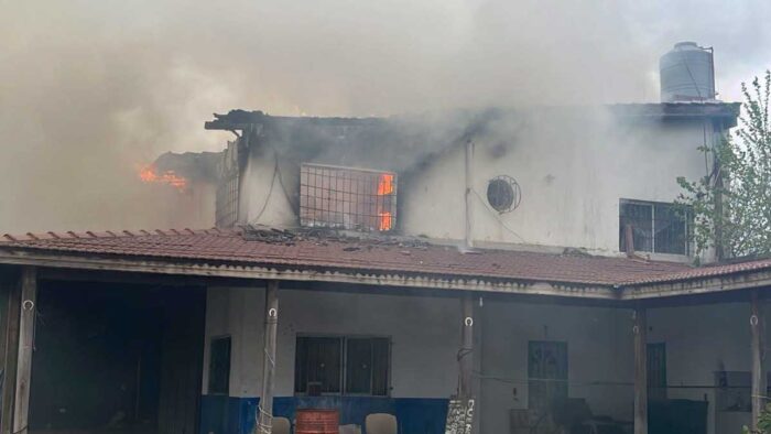 Incendio en una vivienda de Don Orione